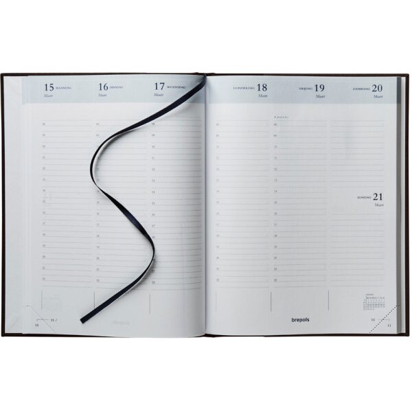 BREPOLS Agenda Timing Lima 2027 0.137.1256 1W/2S bordeaux 17.1x22cm