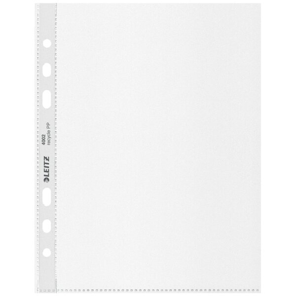 LEITZ Pochette perfor&eacute;e Recycle, A5, PP, grain&eacute;