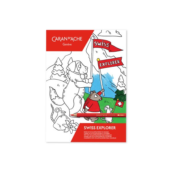 CARAN DACHE Swiss Explorer 454.702 Livre de coloriage FSC