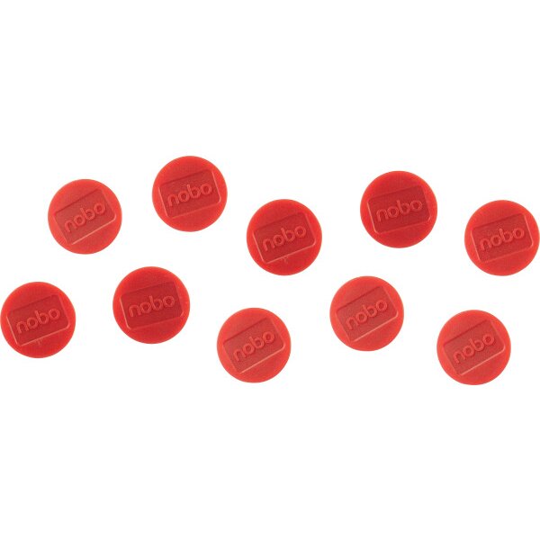 NOBO Magnet rund 32mm 1915300 rot 10 St&uuml;ck
