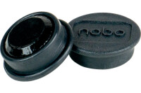NOBO Magnet rund 13mm 1915284 schwarz 10 Stück