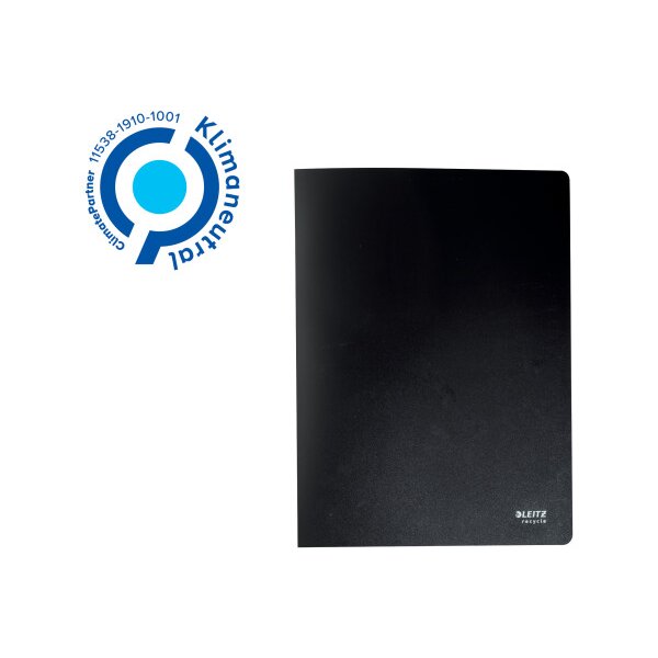 LEITZ Sichtbuch Recycle PP A4 4676-00-95 schwarz 20 Taschen