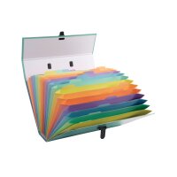 EXACOMPTA Fächermappe Aquarel A4 56760E ass. 18-teilig