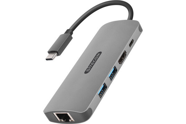 SITECOM USB-C to HDMI Adapter 1x GBLAN CN-379 2x USB-A, 4K USB-C PD