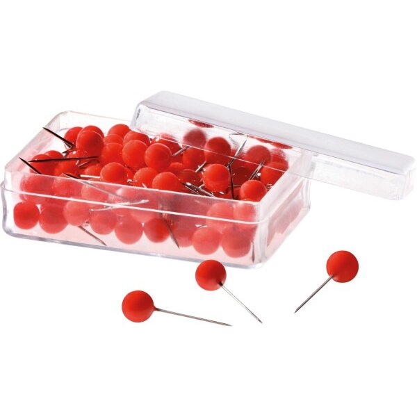 MAGNETOPLAN Aiguilles Pinboard 111165006 rouge, 6x19mm 100