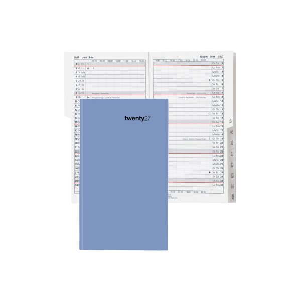 BIELLA Planer Luzern Colorful 2027 855527050027U 1M/2S blau ML 8.7x15.3cm
