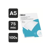 IBICO Laminiertasche A5 627314 glanz, 75my 100 Stk