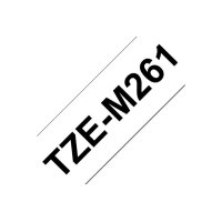 PTOUCH Ruban laminé mat noir/blanc TZE-M261...