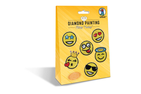 URSUS Diamond Sticker Smileys 43500006 10x15cm 2 Bogen - ,  CHF 12.17