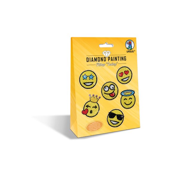 URSUS Diamond Sticker Smileys 43500006 10x15cm 2 flls.