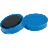 NOBO Magnet rund 32mm 1915299 blau 10 Stück