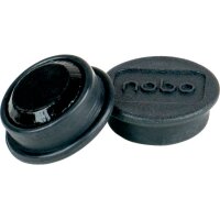 NOBO Magnet rund 24mm 1915291 schwarz 10 Stück