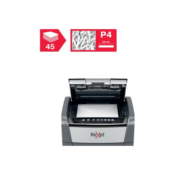 REXEL Destructeur docu. Optimum AF+ 2020045XCH 45X, P-4, 20lt