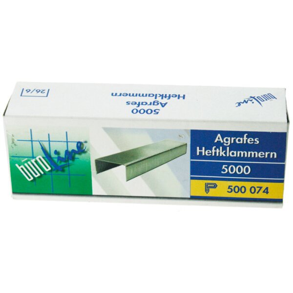 B&Uuml;ROLINE Agrafes 26/6mm 500074 5000 pcs.