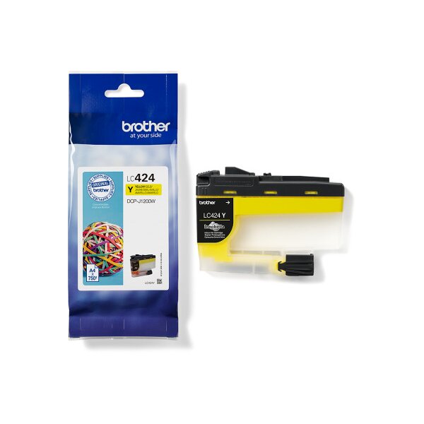 BROTHER Tintenpatrone yellow LC-424Y DCP-J1200 750 Seiten