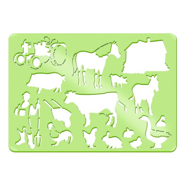URSUS Chablon Set 3 Animals 44100003 26.8x18.9x0.2cm 6 pcs.