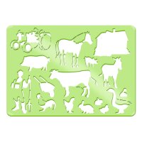 URSUS Chablon Set 3 Animals 44100003 26.8x18.9x0.2cm 6 pcs.