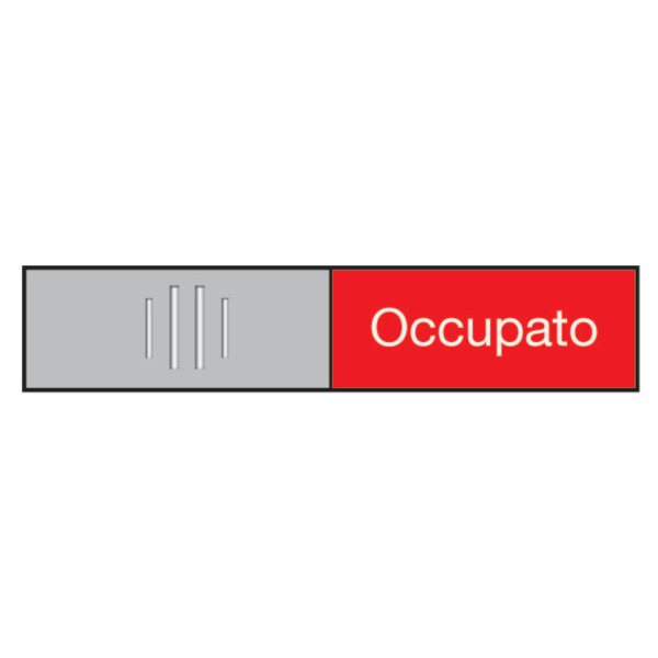 BEREC T&uuml;rschild 27,4x102mm 314.083 Alu, Libero-Occupato