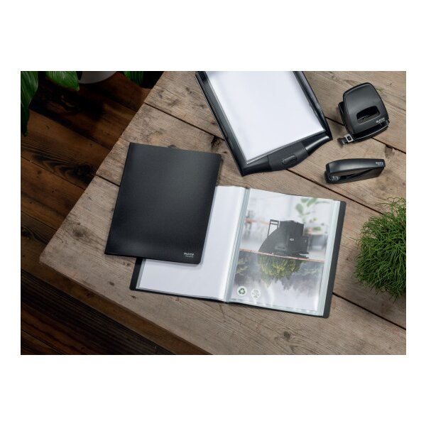 LEITZ Sichtbuch Recycle PP A4 4677-00-95 schwarz 40 Taschen