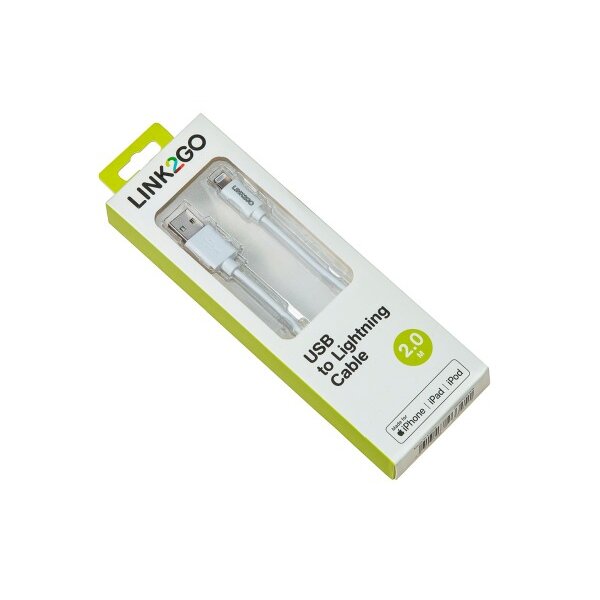 LINK2GO USB-A to Lightining Cable 2m SY1000KWB MFI