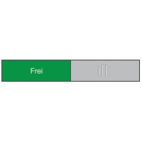 BEREC Türschild 37,4x152mm 314.087 Alu, Frei-Besetzt