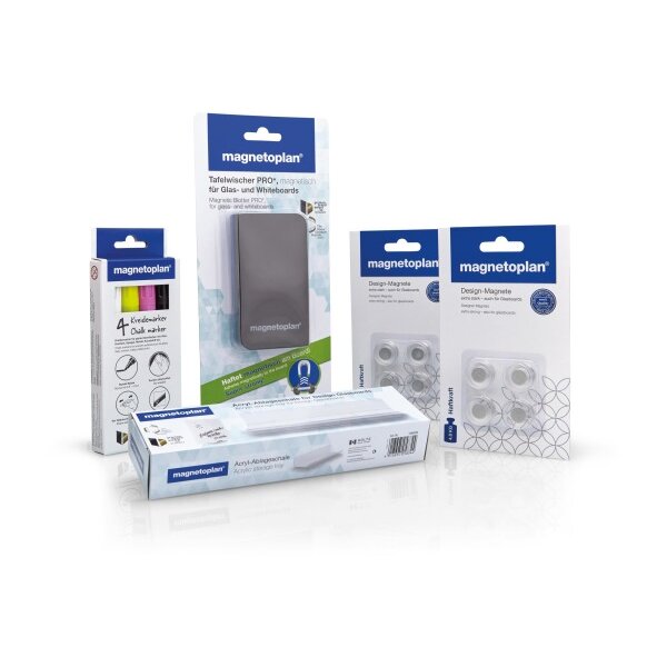 MAGNETOPLAN Zubehör Set für Glasboards 1346050 14-teilig