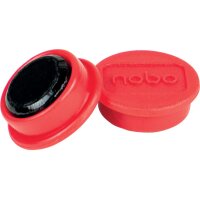 NOBO Magnet rund 13mm 1915286 rot 10 Stück