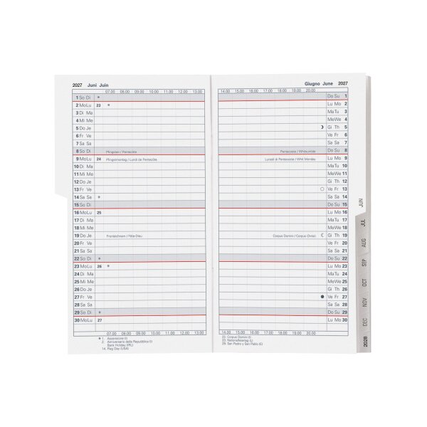 BIELLA Agenda Luzern Colorful 2027 855527090027U 1M/2P petrol ML 8.7x15.3cm