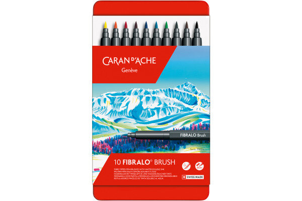 CARAN DACHE Classic Fibralo Brush 0.5-5mm 186.310 10 couleurs ass.