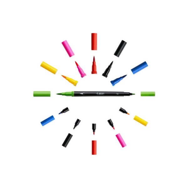 BIC Fasermaler Intensity Dual Tip 989694 ass. 6 St&uuml;ck