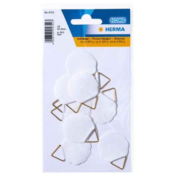 HERMA Attache pour cadre, diamètre: 34,5 mm, Shirting, blanc