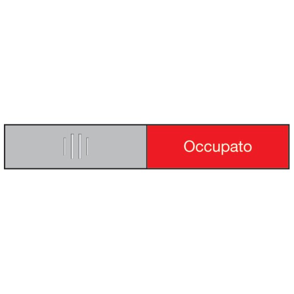 BEREC T&uuml;rschild 37,4x152mm 314.089 Alu, Libero-Occupato