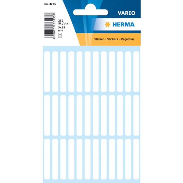 HERMA Vielzweck-Etiketten, 34 x 67 mm, weiss, Kleinpackung