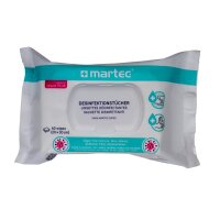 MARTEC Desinfektionstücher 33087 Mit Aloe-Vera 40 Stk.