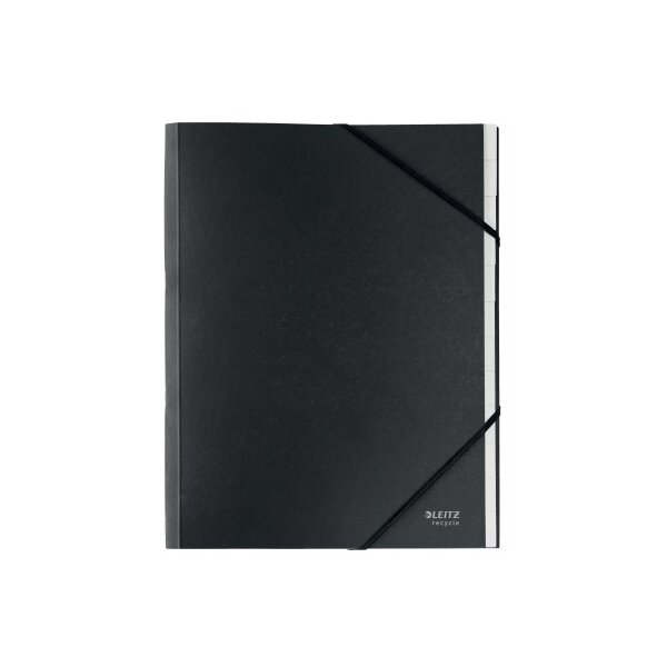 LEITZ Ordnungsmappe Recycle A4 3915-00-95 schwarz, Karton 12 Fächer