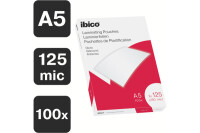 IBICO Pochettes à plastifier A5 627315 brillant, 125my 100 pcs.