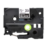 PTOUCH Ruban laminé mat blanc/noir TZE-M365...