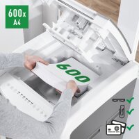 LEITZ Aktenvernichter IQ AutoFeed OfficePro 600 P5, weiss