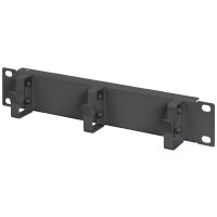 DIGITUS 10" Rangierpanel, 1 HE, 3 Kabelringe, schwarz