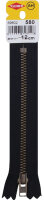 KLEIBER Reissverschluss, Metall, Länge: 120 mm, schwarz