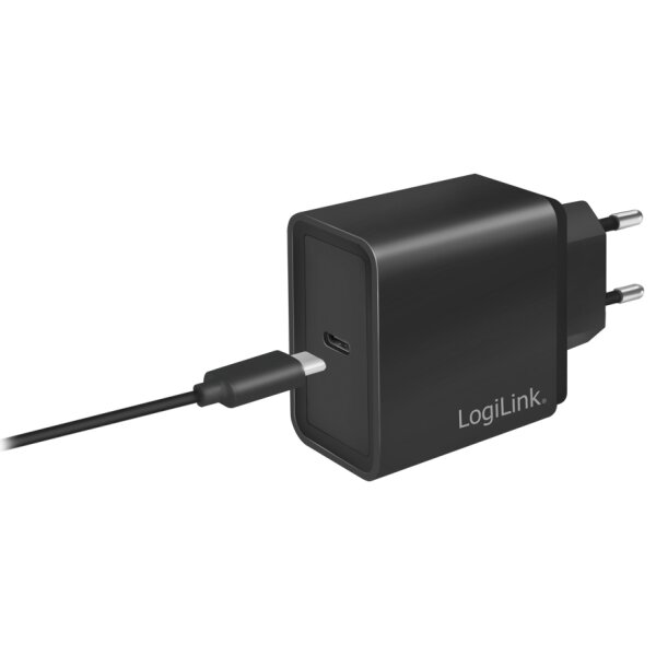 LogiLink USB-Steckdosenadapter, 1x USB-C PD, 18 Watt,schwarz