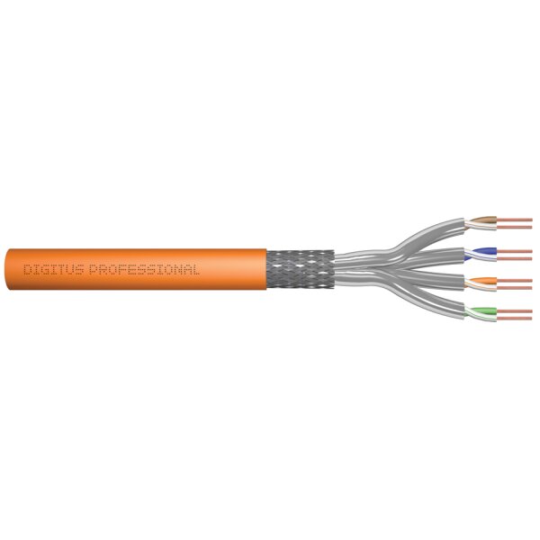 DIGITUS Installationskabel, Kat. 7, S FTP, 1.000 m, orange