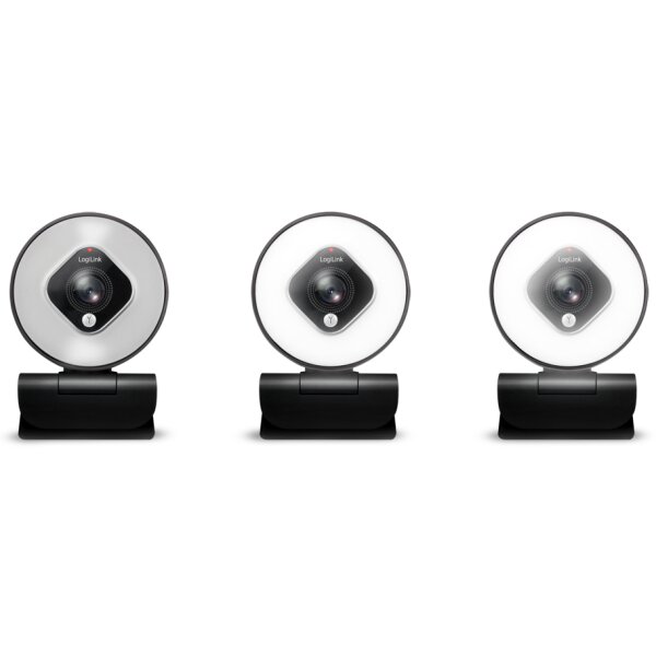 LogiLink Full-HD-USB-Webcam mit Dual-Mikrofon, schwarz
