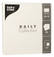 PAPSTAR Serviettes, 320 x 320 mm, 3 couches, blanc