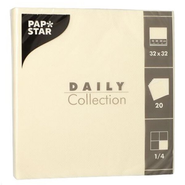 PAPSTAR Lunch-Servietten, 320 x 320 mm, 3-lagig, champagner