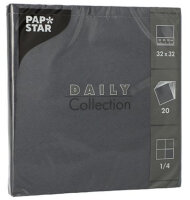 PAPSTAR Serviettes, 320 x 320 mm, 3 couches, noir