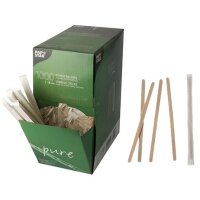 PAPSTAR Touillettes en bois pure, longueur: 140 mm