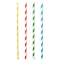 PAPSTAR Papier-Trinkhalm "Stripes", 210 mm,...