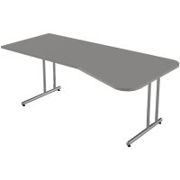 kerkmann Bureau pour PC Start Up, piètement en C, gris clair