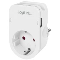 LogiLink Adapterstecker mit Smartphone-Ablagefläche, weiss